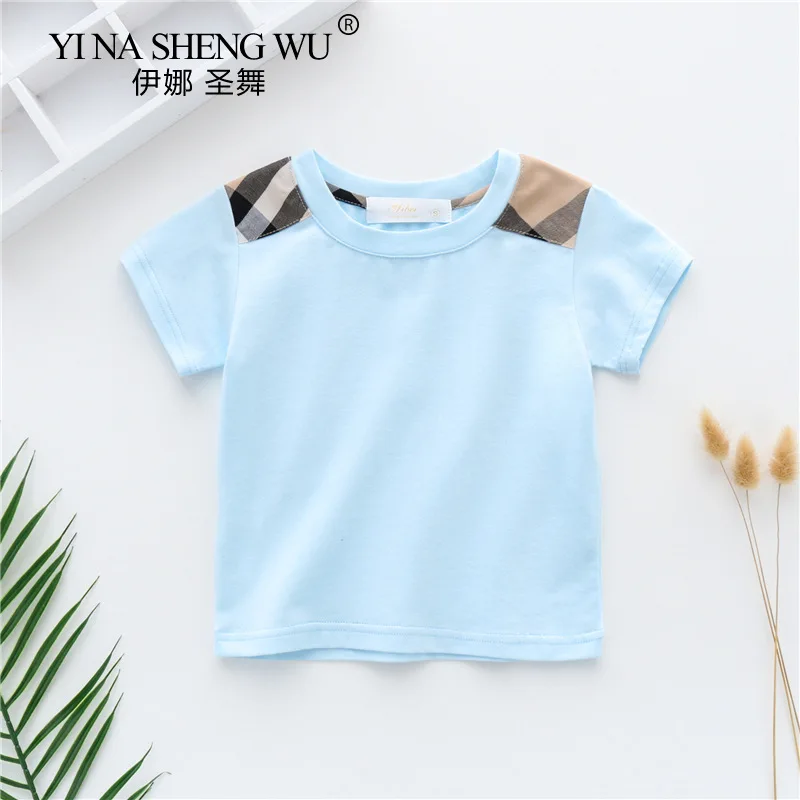 

1Pcs Kids Short Sleeves T-shirt Baby Girl Boys Cotton Top Summer Clothing Round Neck Tees Toddler Stripe Tops Chilren Clothes