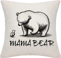 mama bear mom mother pillow cover pillowcase mommy cushion cover cushion case birthday christmas mothers day mom gifts