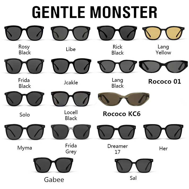 

Korea GENTLE MONSTER Fashion Sunglasses New Styles Luxury Brand Designer Men Women Polarized Sunglasses UV400 Best Gift