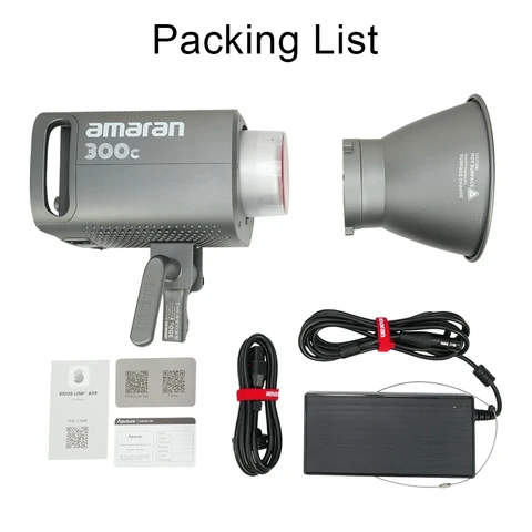 Aputure Amaran 300c 300 Вт RGBww полноцветный 2500-7500K монолитный блок видеоданных с регулировкой G/M Встроенный держатель зонтика управление через приложение