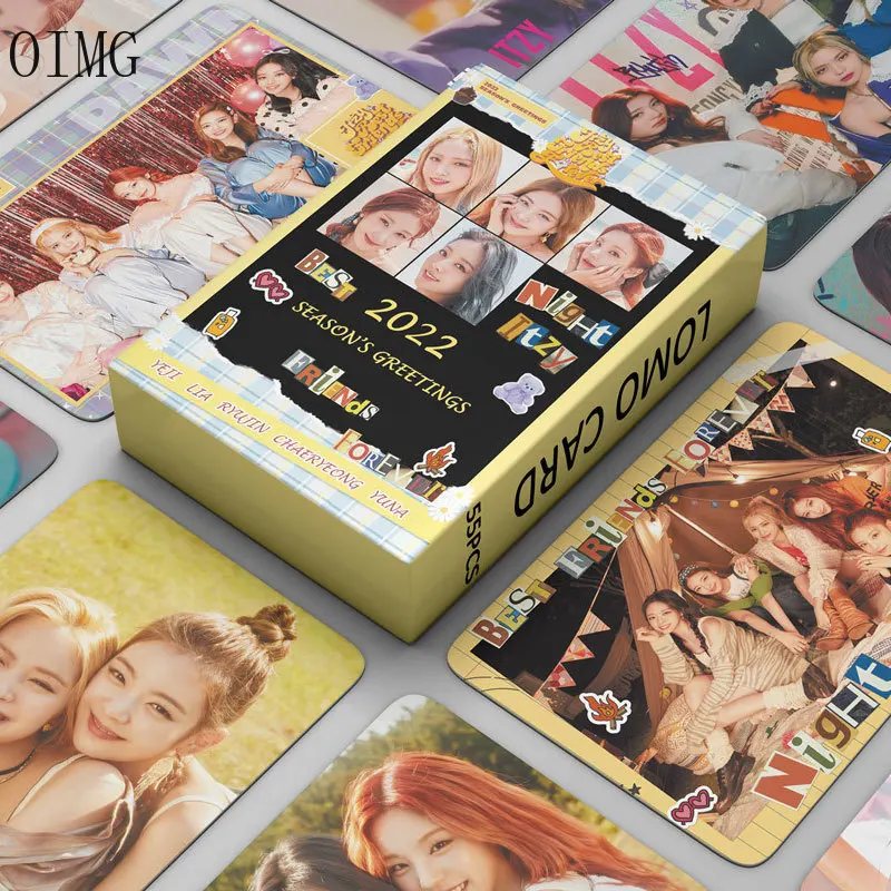 Set de 54 unids/set de tarjetas de Kpop ITZY Lomo, nuevo álbum postales Kpop para chicas, sesión fotográfica de Corea, Idol, tarjetas HD, póster, regalos para Fans, 2022