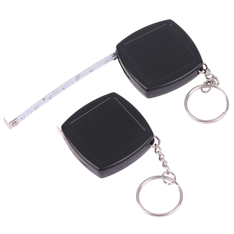

Square 2 Meters Mini Automatic Telescopic Measuring Tape Gift Small Steel Ruler With Key Chain