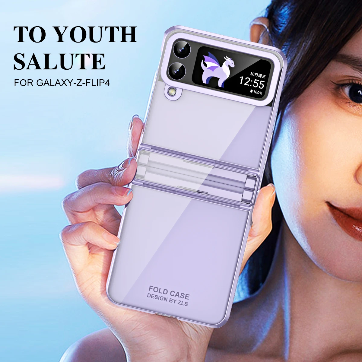 

for samsung z flip 4 Clear Fall Protection Plating Bag Case for Samsung Galaxy Z Flip 4 Flip4 5G Shockproof Cell Phone Cover