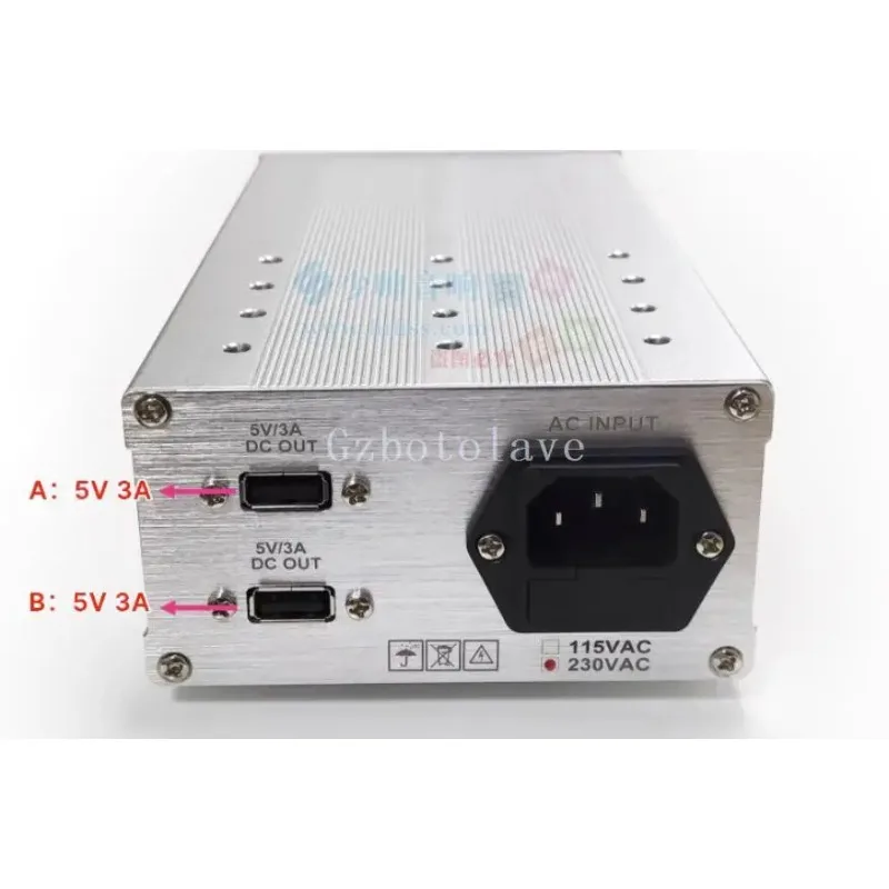 Фото TeraDak 60W USB-блок питания с двумя выходами DC5V 3A, HiFi-класс, улучшенный линейный источник питания, DC5.5*2.5мм, USB, Micro USB, Type-C на выбор №3