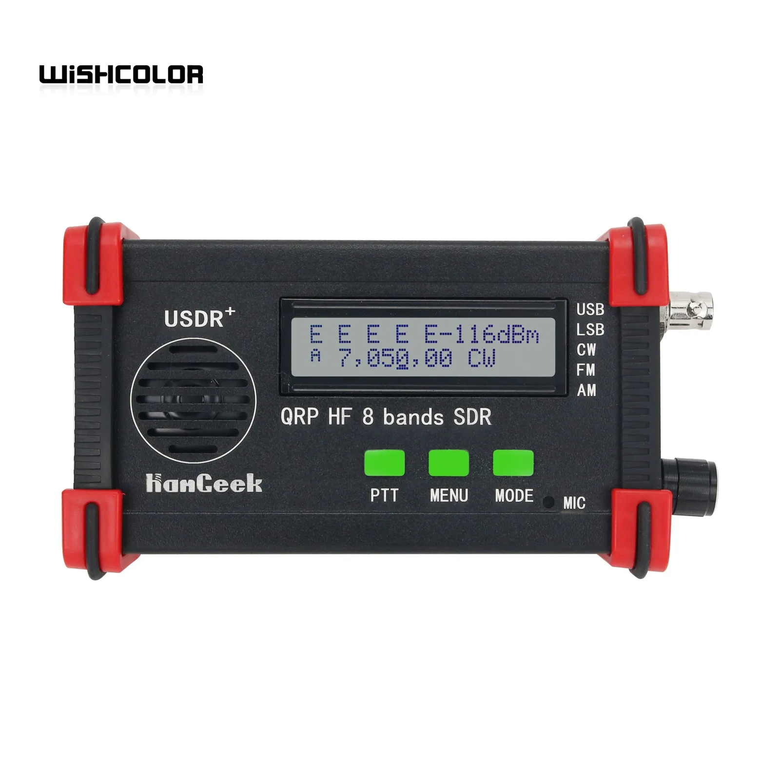 

USDX USDR HF QRP SDR Transceiver SSB/CW Transceiver 8-Band 5W DSP SDR Black Shell With Handheld Mic