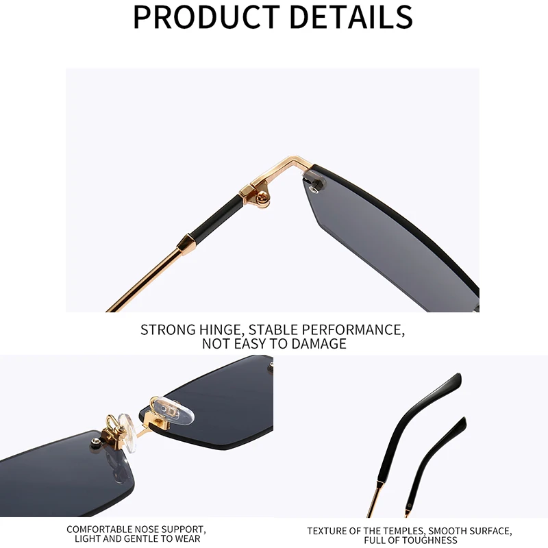 XJiea Ретро маленькие прямоугольные солнцезащитные очки женские квадратные без