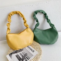 2022 summer pleated handlebags for women pu cloud bags leisure armpit bag shopping shoulder bags dumpling handbag bolsos
