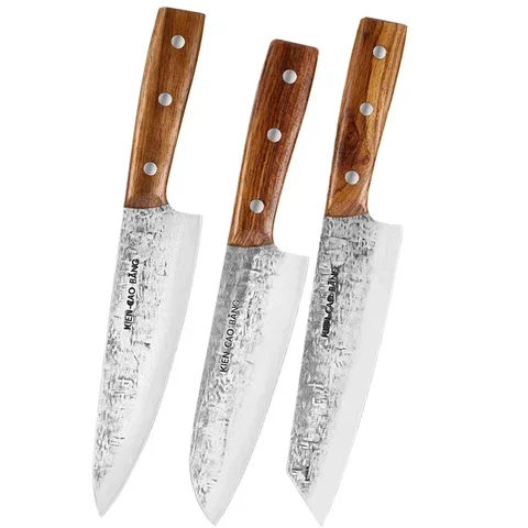 Кованый японский нож сантоку, ножи с филе рыбы Nakiri Kiritsuke, режущий нож 50Cr1 5Mov, стальной нож для разделки хлеба и стейка