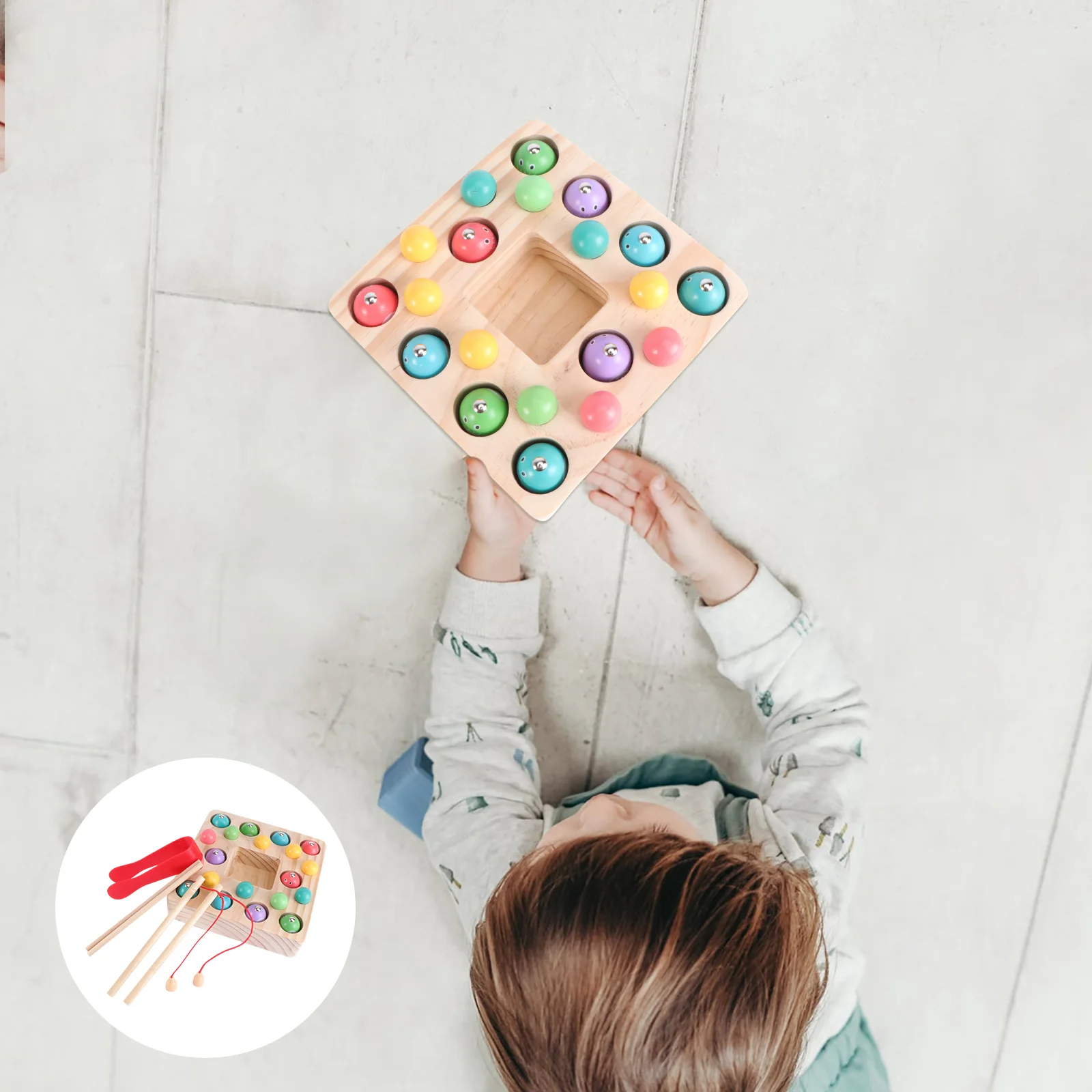

1 Set Wooden Magnetic Fishing Game Toys Preschool Children Educational Toys