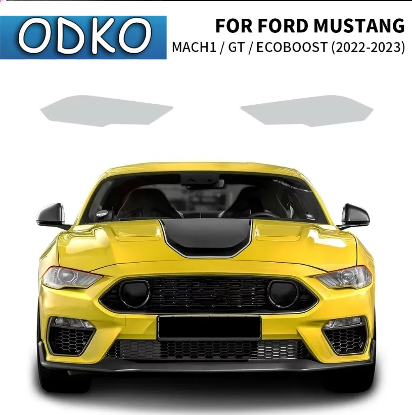 Фото Пленка TPU Pre Cut для Ford Mustang Mach 1 2022-2023, прозрачная защитная пленка PPF для фар и зеркал заднего вида, защита лакокрасочного покрытия автомобиля №2
