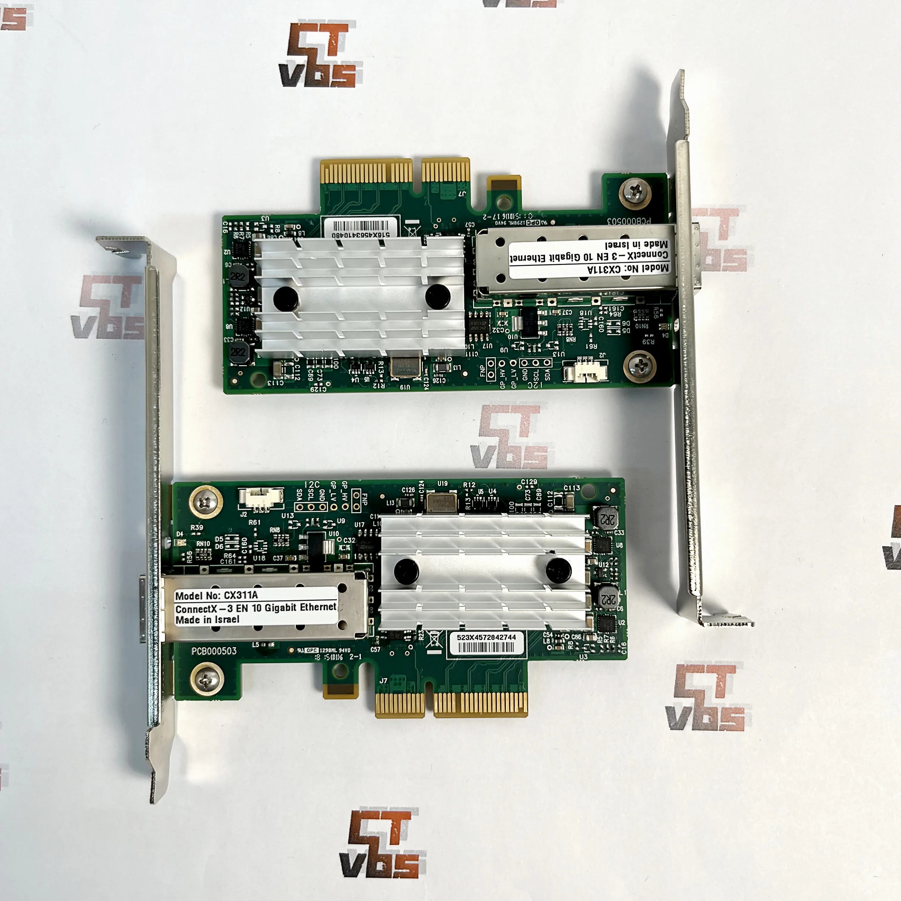 2x Mellanox MCX311A-XCAT CX311A ConnectX-3 EN 10G Ethernet 10GbE SFP+ PCIe NIC Adapter High Bracket
