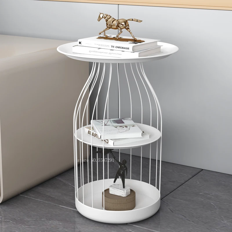 

Nordic Modern Rock Board Living Room Side Cabinet Bedroom Bedside Table Shelf Coffee Table Hotel Sofa Negotiation Side Table