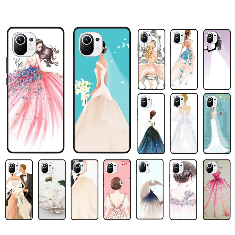

Wedding Dress Girl Phone Case for Xiaomi 12 Mi 10T 11T 11 Pro 10 10T 11 lite 10pro 11Ultra Poco X3 Pro Poco F3 M3