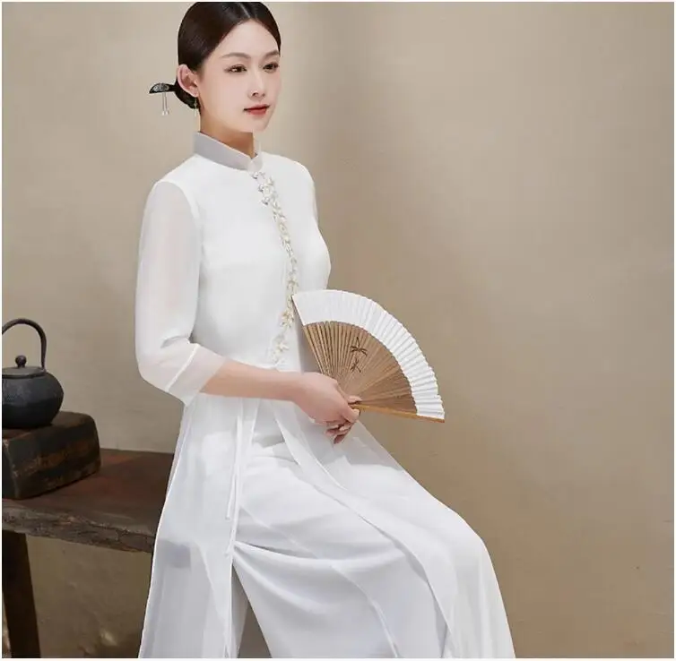 Новинка набор в китайском стиле женское летнее кипао Hanfu