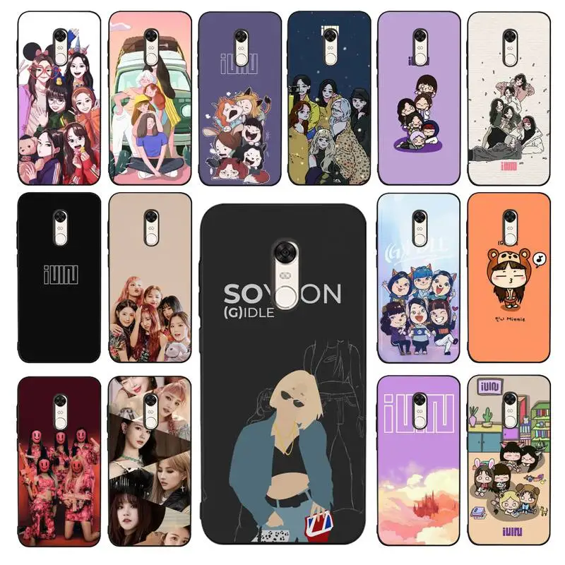 

KPOP GIDLE Phone Case For Redmi 5 6 7 8 9 10 plus pro 6 7 8 9 A GO K20 K30 K40 pro plus F3 Fundas