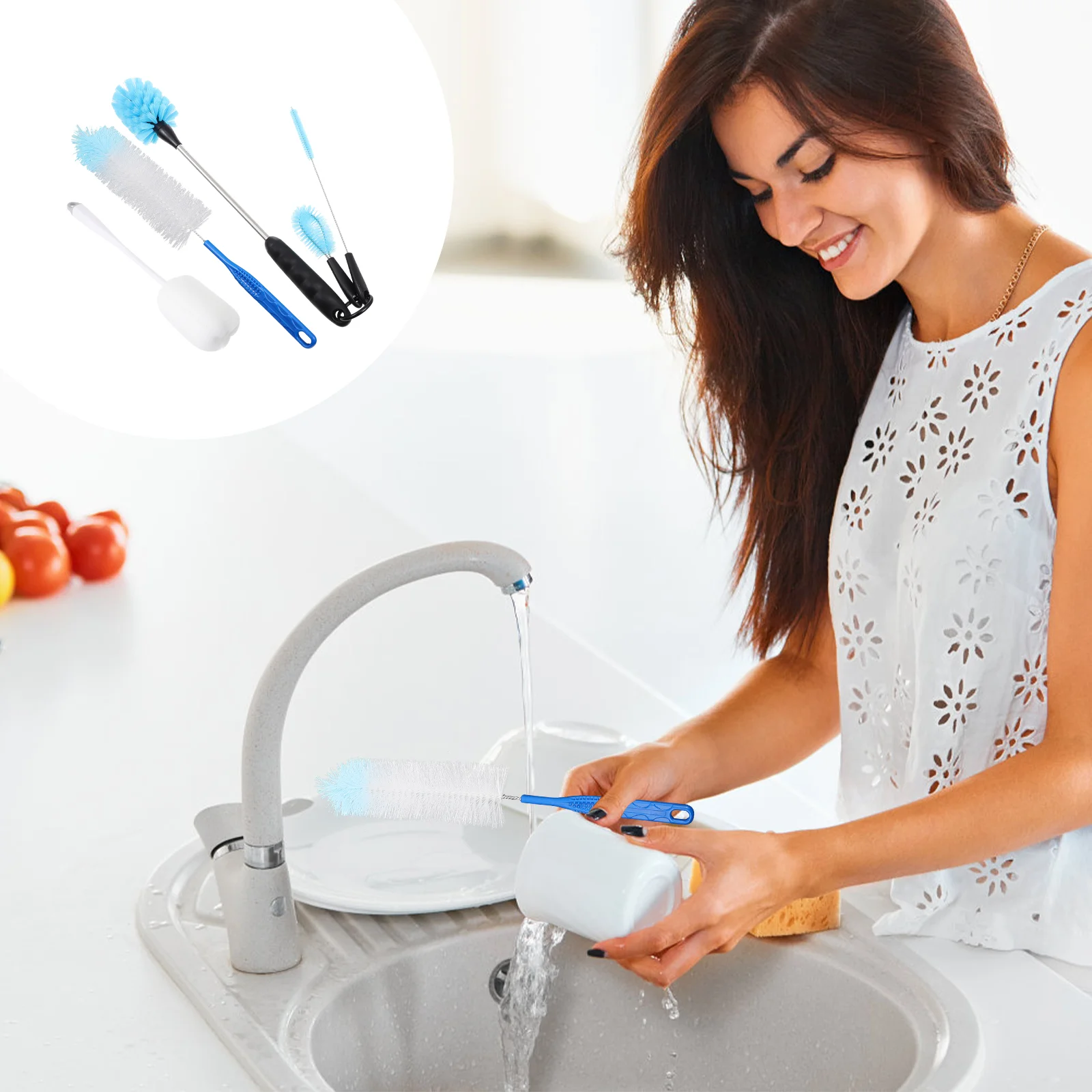 

Brush Bottle Cleaning Cup Scrubber Feedingcleaner Washingkettle Sponge Scrubbing Brushes