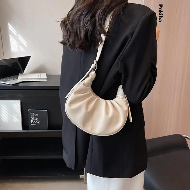 

Простые кошельки и сумочки, роскошные дизайнерские кожаные однотонные маленькие сумки через плечо для женщин, модная сумка на плечо высоко...