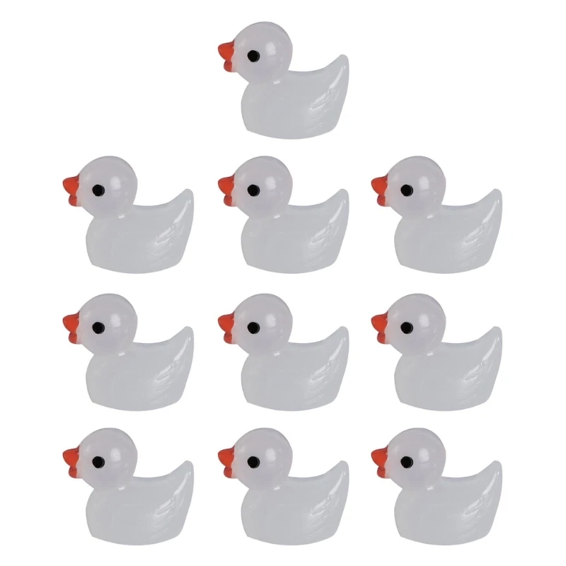 

Miniature Glowing Duck Figurines 10pcs/set Home Garden Lawn Decoration