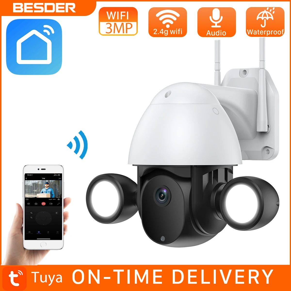 

IP-камера BESDER 3 Мп с Wi-Fi и автослежением человека, 1080 дюйма