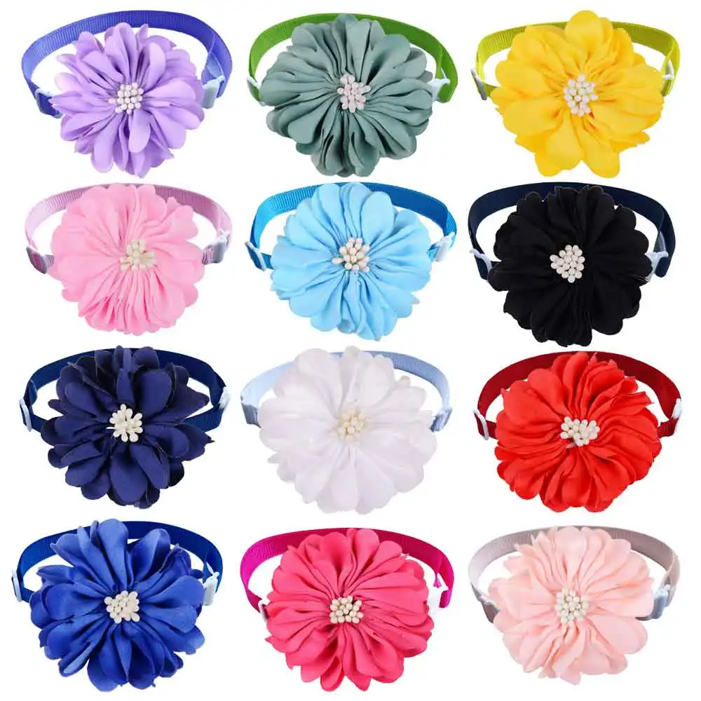

New 50/100pc Pet Accessories Dog Bow Tie Flower Pet Dog Cat Bowtie Neckties Spring Pet Supplies Dog Accessories for Small Dogs