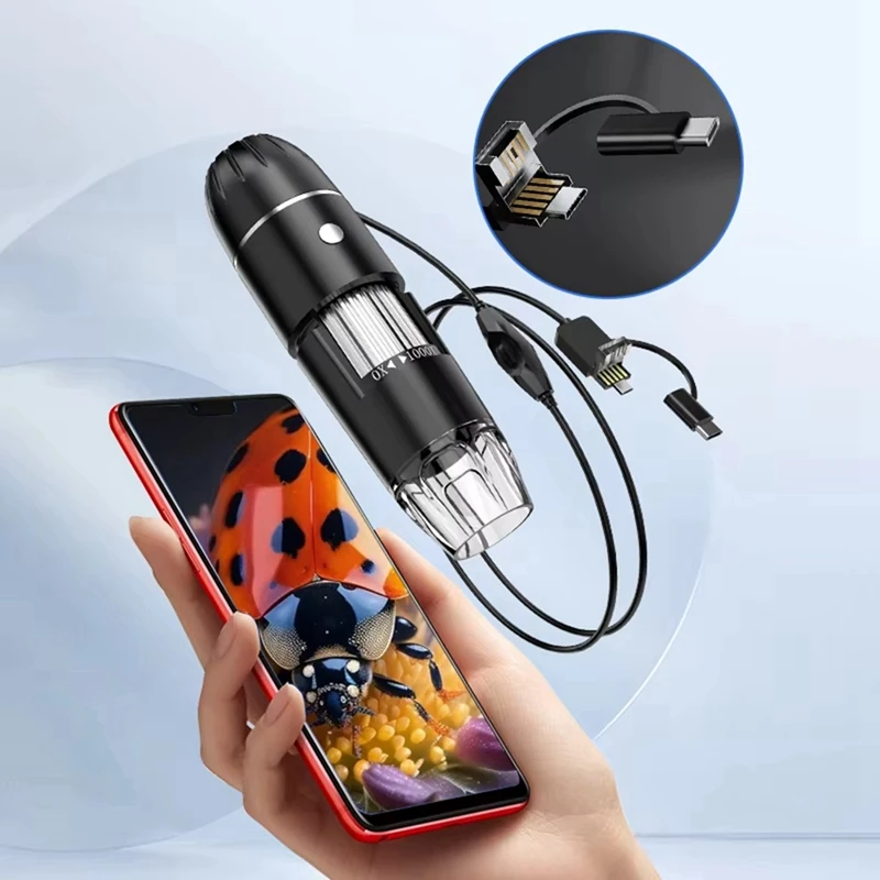 Цифровой микроскоп ручная USB HD инспекционная камера 50X-1600X с подставкой 8