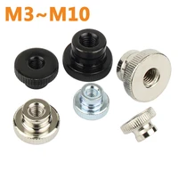 2 10pcs high head knurled tighten hand nut carbon steel handle thread mechanical thumb clamping knobs manual nuts m3m4m5m6m8 m10