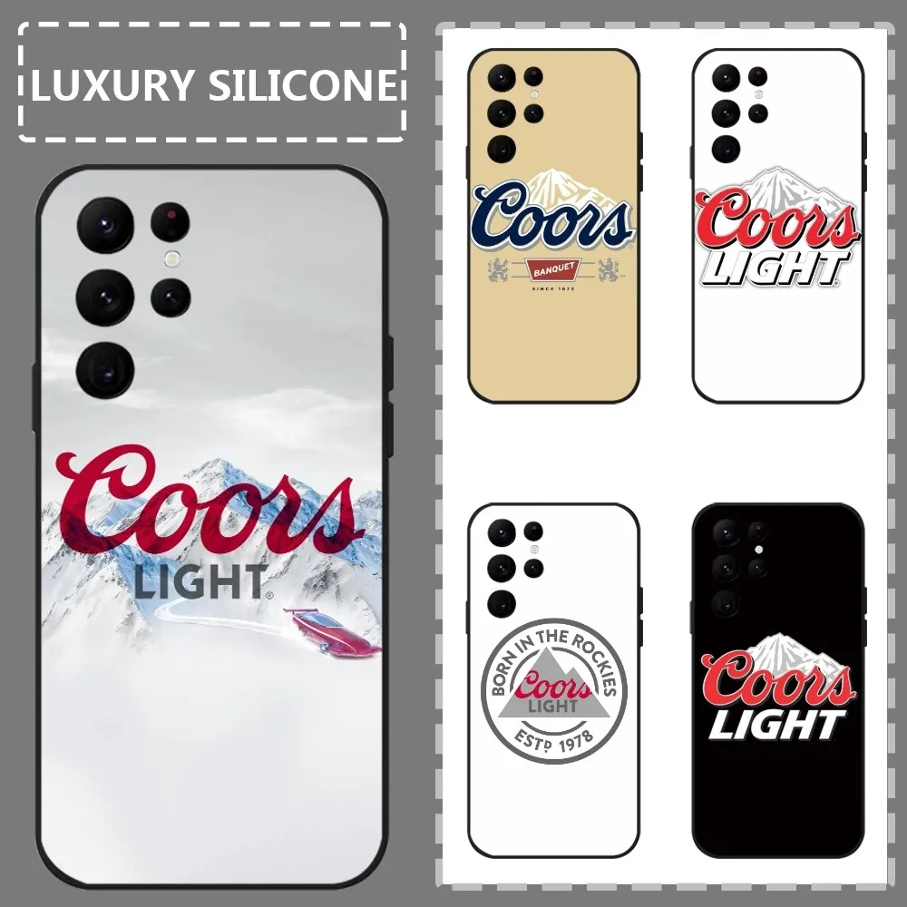 C-COorS L-LIGHTS Beer Phone Case For Samsung Galaxy S24 Ultra S22 S23 S21 S20 5G Protective Silicone TPU Funda