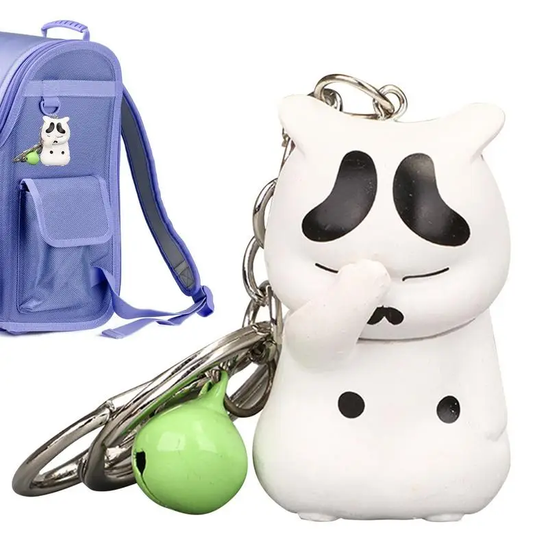 

Cartoon Cat Keychain Key Ring Cute Key Chain Shy Chubby Kitten Trinket Bag Decor Key Chain Funny Cat Cartoon Animal Key Chain