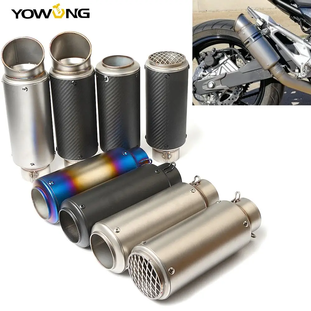 

36-51 61mm Motorcycle Exhaust Pipe Scooter Modified Muffler Pipe For BMW KAWASAKI Z800 TMAX 500 530 MT 07 09 MT07 MT09