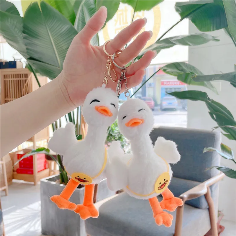 

Happy Duckling Pendant Cute Duck Plush Toy Doll Backpack Pendant Children's Doll Stuffed Animals Toys Car Decorations Kids Toys