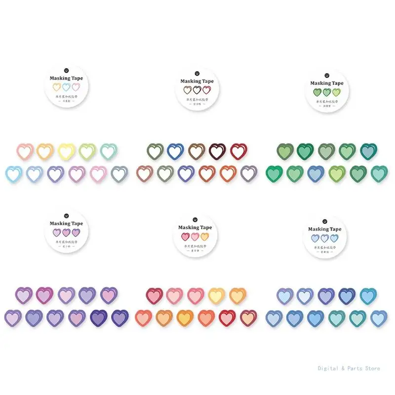 

M17F Lovely Tape Stickers Candy Color Writing Dot Tape for DIY Decorative