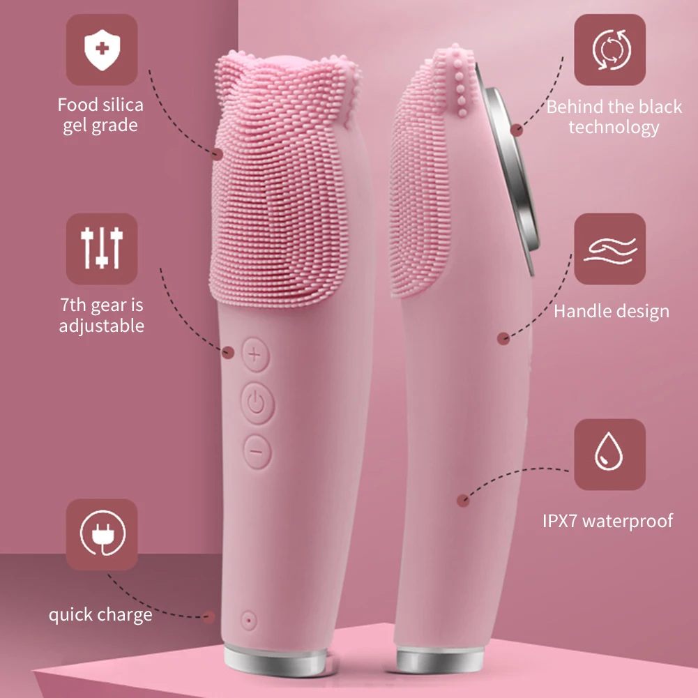 

Многофункциональный косметический инструмент для ухода за кожей лица, массажный инструмент, силиконовый инструмент для очищения лица, эле...