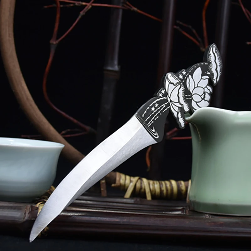 

Нож для чая Longquan 7Cr1 7MoV со стальной ручкой, 3,5 дюйма