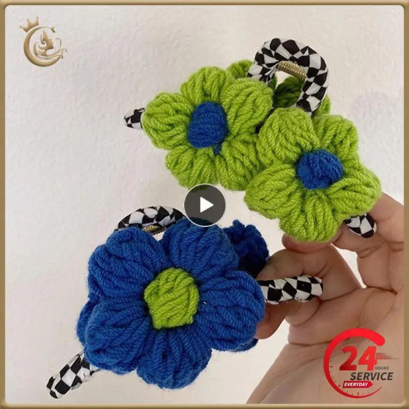 

1~10PCS New Woman Plush Flower Hair Clip Grace Large Ponytail Claw Clip Hair Accessories For Girl Tiara Ornament Fashion Autumn