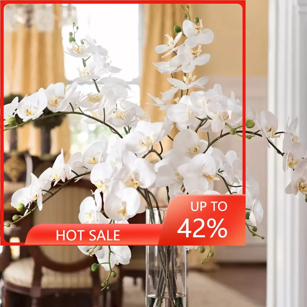 

1PC Artificial Flowers Real Touch Artificial Moth Orchid Orchid for new House Home Wedding Festival Decoration