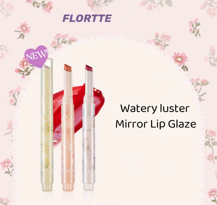 FLORTTE Brand First Kiss Series Love Lipstick Pen Mirror Wat