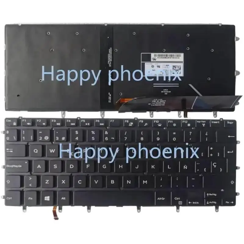 Фото ^^ Новая испанская клавиатура с подсветкой для XPS 15 9550 9560 9570 7590, Lpatop SP, черная №2