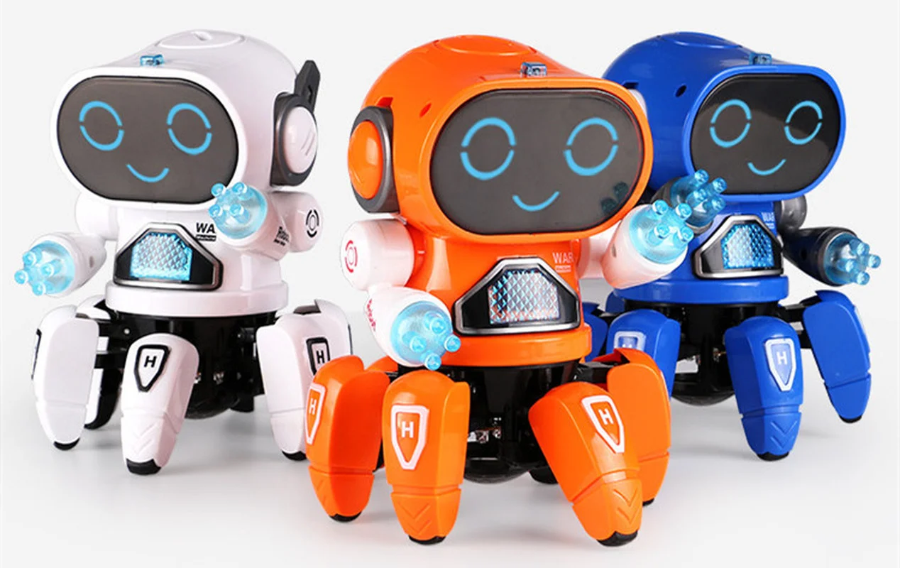 

Smart Dancing Toy Robot Six Claw Dancing Smart Robot LED Music Nina Robot Children's Toy Birthday Gift