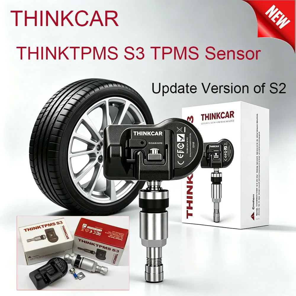 Фото Датчик давления в шинах THINKCAR TPMS S3 315/433 МГц, универсальный, совместим с Thinkcar и Mucar №2