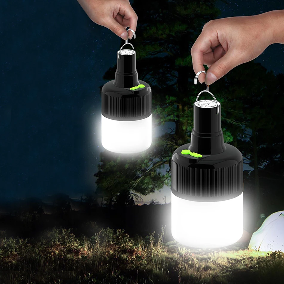 

Super Bright Mobile LED Bulbs Camping Lamp Emergency Light Outdoor Night Maket Hanging Lamps USB Rechargeable Lanterna Fishing