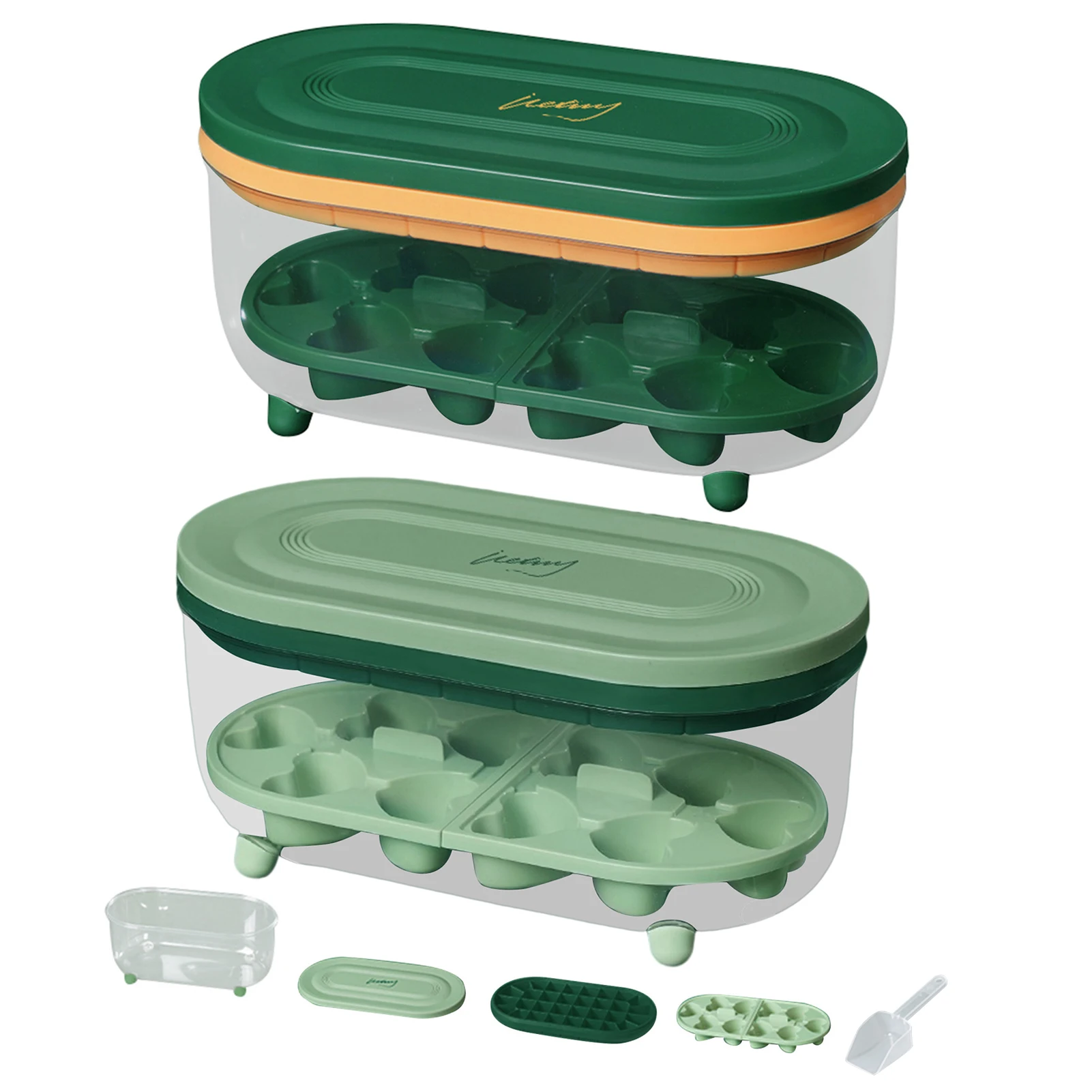 

Лотки для льда, многоразовые силиконовые лотки для льда, лотки для льда для морозильной камеры с крышкой, контейнер для льда, льдогенератор, ...