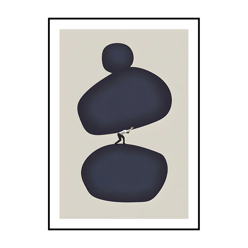 

Абстрактный винтажный постер "Ты и я в одном", печать на холсте