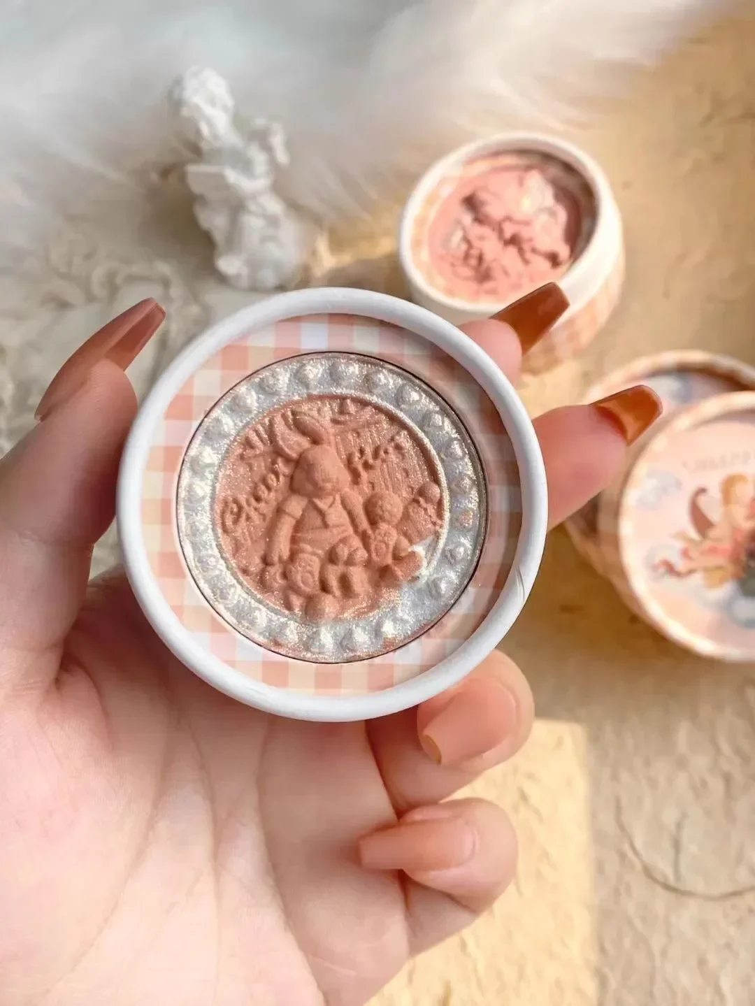 Cheerflor Ангел рельефные бриллиантовые Румяна матовый натуральный оттенок для щек