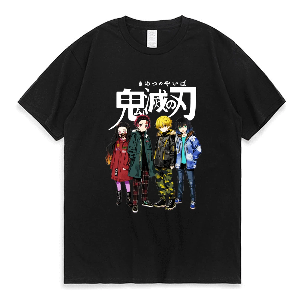 

Demon Slayer Kimetsu No Yaiba Anime T-shirt Tanjirou Kamado Graphic T Shirt Japanese Streetwear Cartoon Harajuku Shirt Men Woman