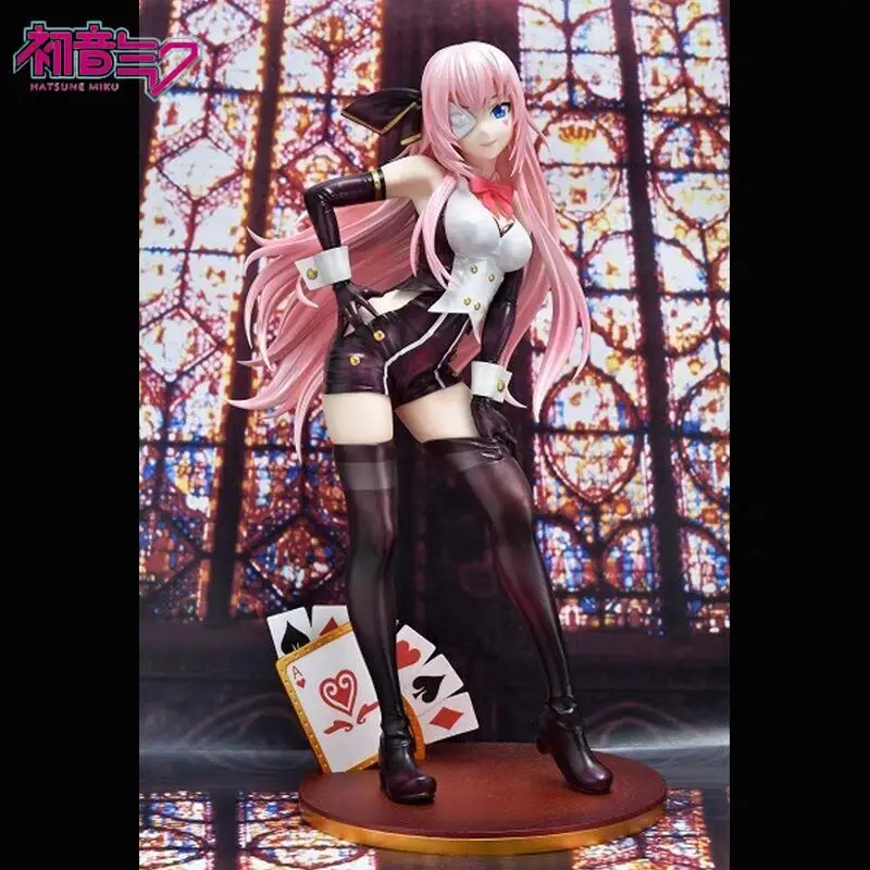 

Hatsune Miku Megurine Luka Card Rabbit Ear Poker Character Vocal Box Figure Pvc Action Figures Decoration Model Doll Gifts Toys