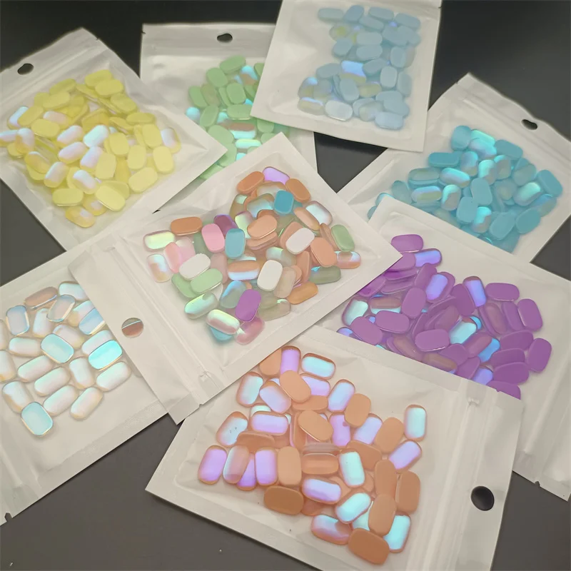 

30Pcs Nail Art Resin Charms FlatBack Sugar Diamond Aurora Mocha Nail Accessory Supplies Butterfly Rhinestone For Nails wholesale