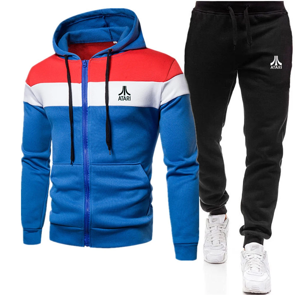 

Hot 2022 ATARI brand spring and autumn fashion men's color-blocking zipper hooded jacket men's youth outdoor sports suit