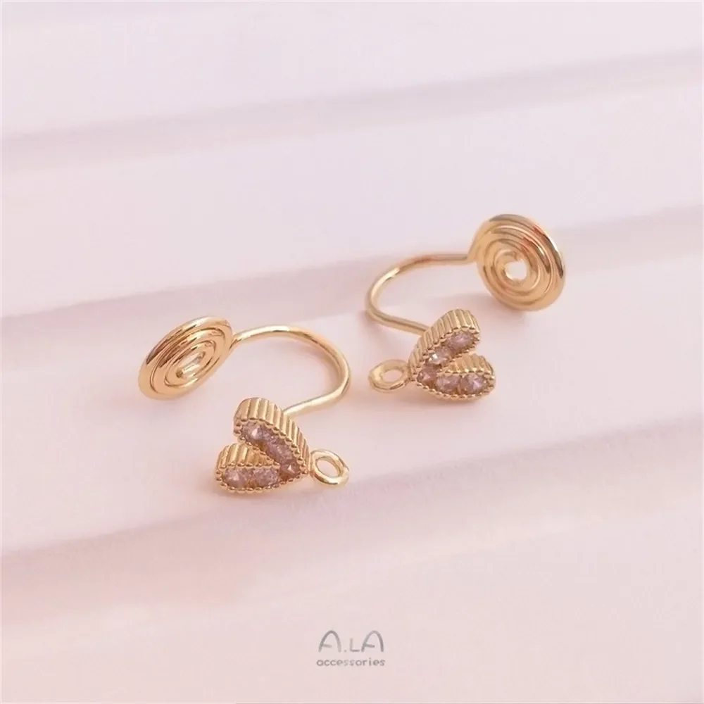 Позолоченные серьги из 14-каратного циркона с подвесным противомоскитным