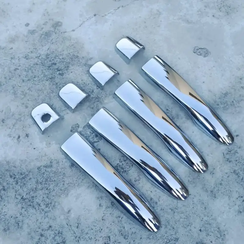 Для Nissan Qashqai J11 2014-2021 ABS углеродное волокно хромированная накладка на дверную ручку автомобиля наклейки аксессуары для стайлинга