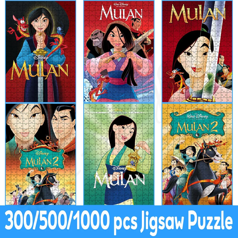 

Disney Puzzle for Adults Mulan 35/300/500/1000 Pcs Paper Jigsaw Puzzle Hua Mulan Cartoon Pictures Entertainment Toy Gifts